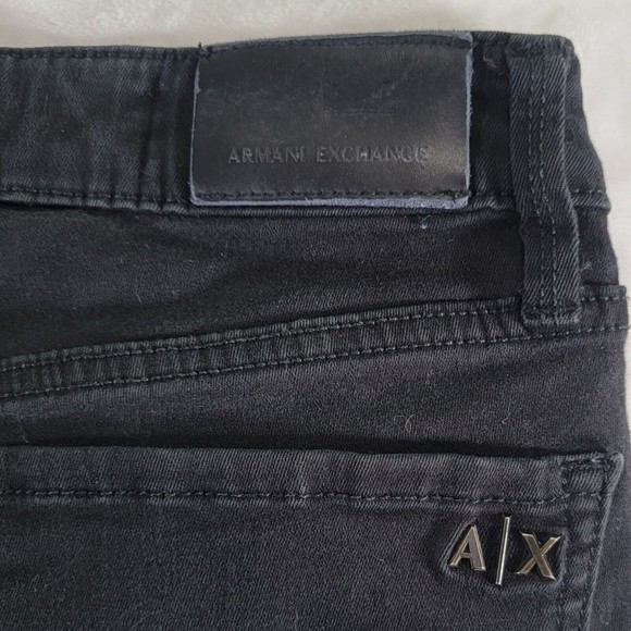 ARMANI EXCHANGE Women's Jeans Size 29 Black Super Skinny Mid-Rise Stretch Denim - Picture 8 of 16